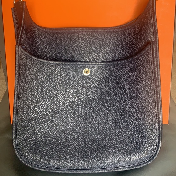 🍊 Hermes Evelyne III PM Color Bleu Nuit PHW - Picture 5 of 14